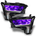 2022+ Toyota Tundra Headlights with purple demon eye projectors.