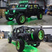 Jeep with multiple LED Lighting products installed, including LED Illuminated Spare Tire Wheel Ring Third Brake Light.