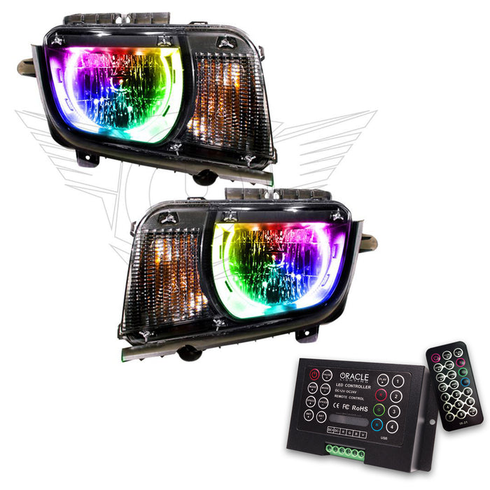 2010-2013 Chevrolet Camaro Non RS Pre-Assembled Halo Headlights with 2.0 Controller.