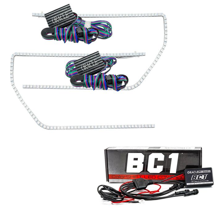 2009-2014 Ford F-150/Raptor LED Perimeter Headlight Halo Kit with BC1 Controller.