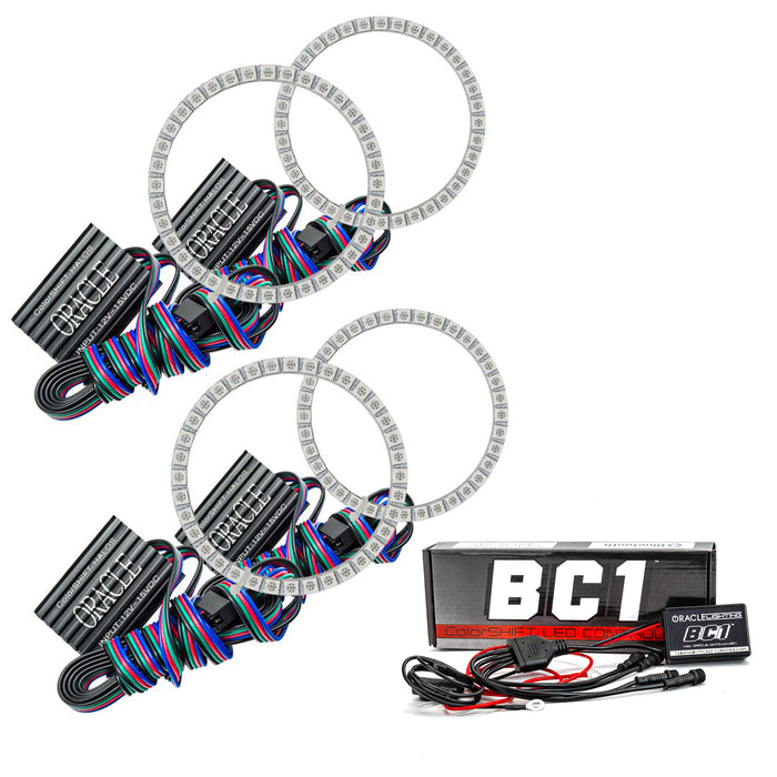 Colorshift LED dual halo headlight kit with BC1 controller