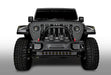 Front view of a Jeep with 7" Multifunction LED Spotlights installed