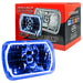 Sealed Beam 7x6 H6054 Headlight with Pre-Installed SMD Halo - blue LED