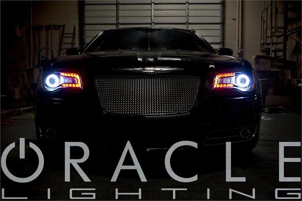 300c with white halo and red DRL