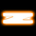 The letter "Z" Amber LED Illuminated Letter Badge with matte white finish.