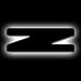 The letter "Z" White LED Illuminated Letter Badge with matte black finish.