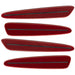 2005-2013 Chevrolet C6 Corvette Concept SMD Sidemarkers with dark red paint and tinted lenses.