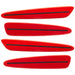 2005-2013 Chevrolet C6 Corvette Concept SMD Sidemarkers with bright red paint and tinted lenses.