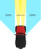 Diagram showing off-road LED side mirror peripheral illumination