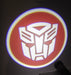 Projection of the Transformers logo.