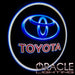 Projection of the Toyota logo.