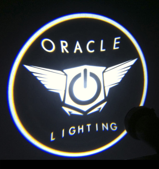 Projection of the ORACLE Lighting logo.