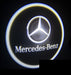 Projection of the Mercedes-Benz logo.