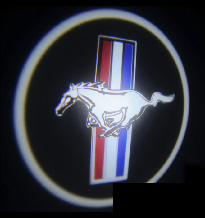 Projection of the Ford Mustang logo.