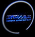 Projection of "DFWLX: Modern Mopar Car Club" logo.