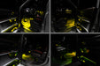 4 different view of RAM TRX interior with yellow ambient lighting.