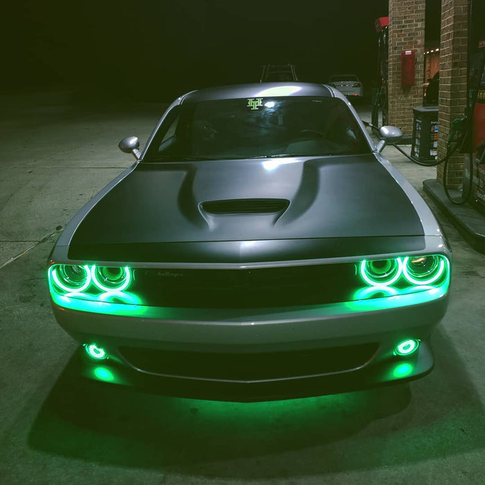ORACLE Lighting 2008-2014 Dodge Challenger LED Fog Light Halo Kit - Standard Mount