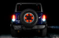 Rear view of bronco with very bright tail lights