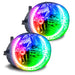 Toyota 4-Runner fog lights with rainbow halo rings.