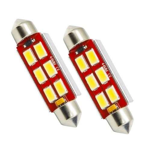 44MM 6 LED 3-Chip Festoon Bulbs (Pair)