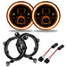 7" High Powered LED Headlights with amber halos, bezels and wiring adapters