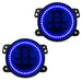 ORACLE High Powered LED Fog Light Replacement-(Pair) with blue LED halo rings.