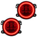 Jeep Wrangler JL Fog Lights with red halos.
