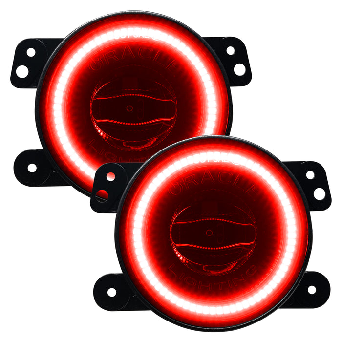 High powered 20W fog lights with red halo light