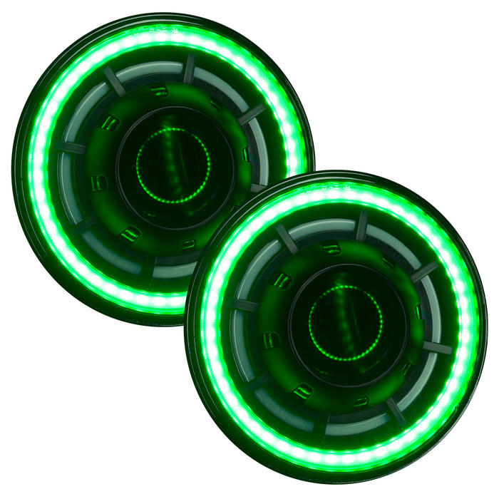7" oculus headlights with green halos