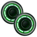 7" Oculus Headlights with green LED inner halo ring.