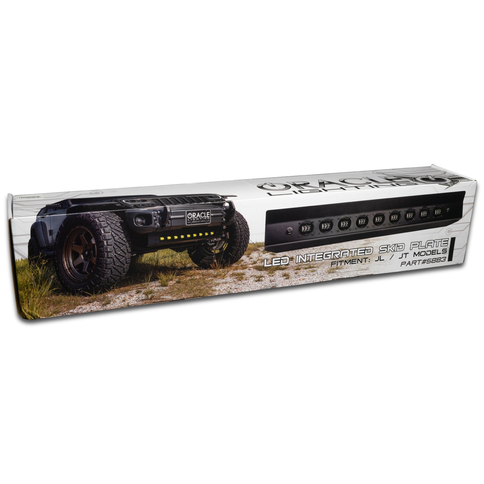 ORACLE Lighting 2019+ Jeep Wrangler JL Skid Plate w/ Integrated LED Emitters - Clear main image 1
