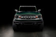 Front view of green ford bronco