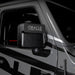 Close-up of LED side mirror with magnet cover installed on jeep wrangler