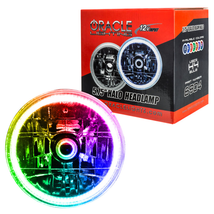 5.75" halo headlight with colorshift halo and retail packaging