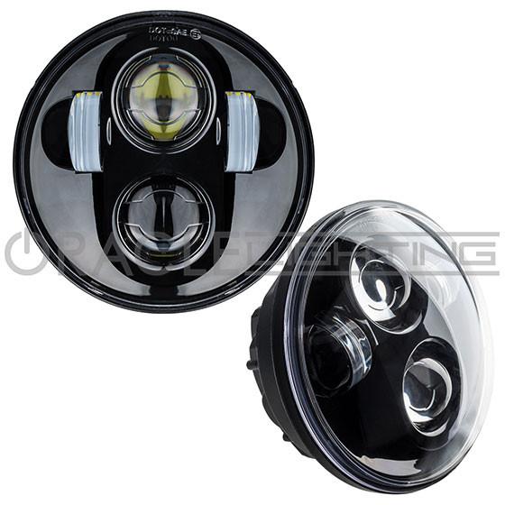 5.75" 40W Replacement LED Headlight - Black Bezel