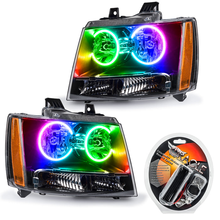 2007-2014 Chevrolet Tahoe Pre-Assembled Halo Headlights with RF Controller.