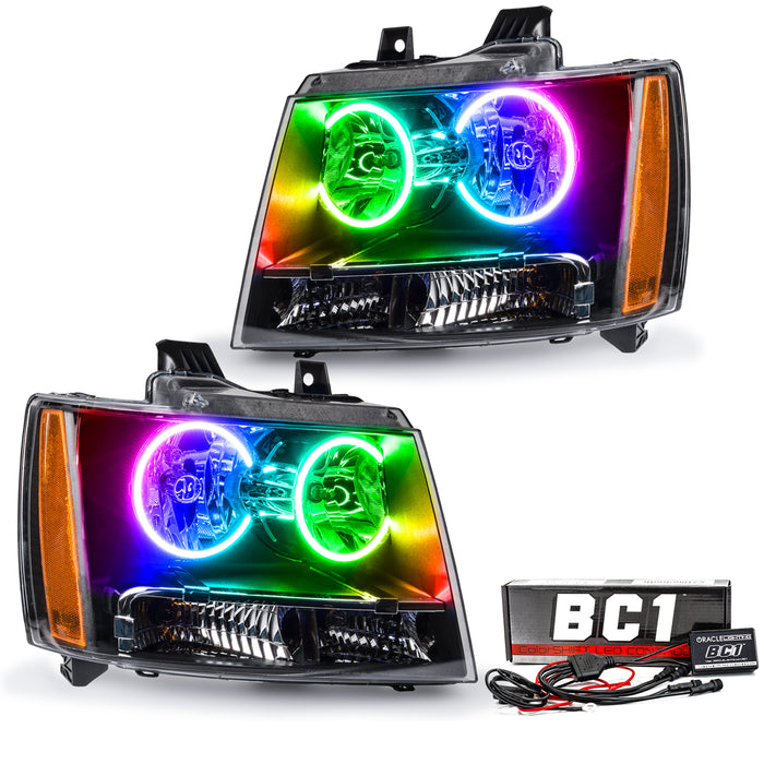 2007-2014 Chevrolet Tahoe Pre-Assembled Halo Headlights with BC1 Controller.