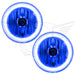 2005-2010 Chrysler 300 Base Pre-Assembled Fog Lights with blue LED halo rings.