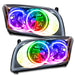 2007-2012 Dodge Caliber Pre-Assembled Headlights - Chrome with ColorSHIFT Halos