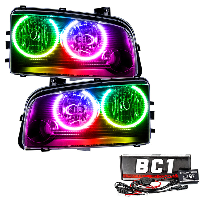 2005-2010 Dodge Charger Pre-Assembled Halo Headlights - Non HID with BC1 Controller.