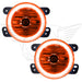 2011-2014 Dodge Charger Pre-Assembled Fog Lights with amber LED halo rings.
