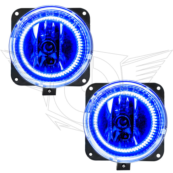 2005-2007 Ford Escape Pre-Assembled Fog Lights with blue LED halo rings.
