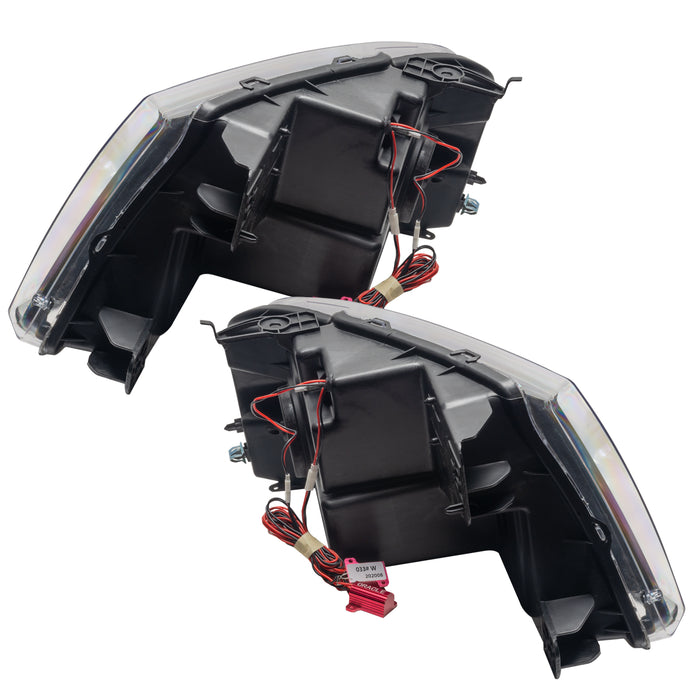 Rear view of 2005-2008 Ford F-150 Pre-Assembled Halo Headlights - Chrome Housing