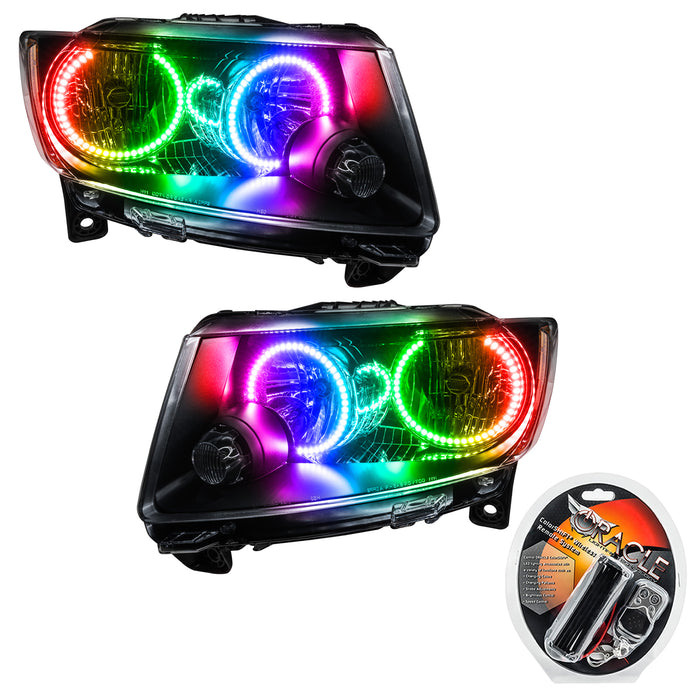 ORACLE Lighting 2011-2013 Jeep Grand Cherokee Pre-Assembled Halo Headlights - Non HID - Chrome