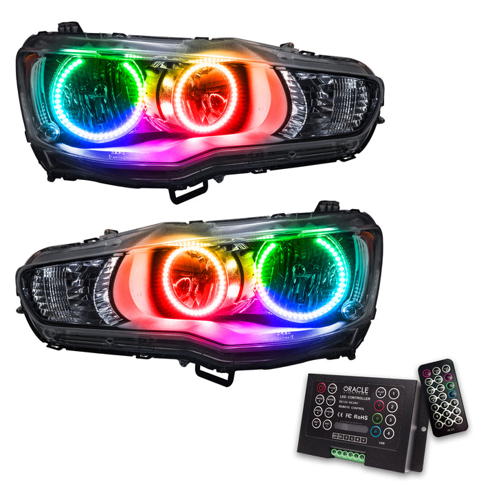 2008-2017 Mitsubishi Lancer Pre-Assembled Halo Headlights with 2.0 Controller.