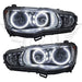 2008-2017 Mitsubishi Lancer Pre-Assembled Halo Headlights with white LED halo rings.
