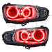 2008-2017 Mitsubishi Lancer Pre-Assembled Halo Headlights with red LED halo rings.