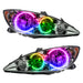 2005-2006 Toyota Camry Pre-Assembled Halo Headlights with ColorSHIFT LED halo rings.