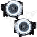 2007-2014 Toyota FJ Cruiser Pre-Assembled Headlights with white LED halo rings.