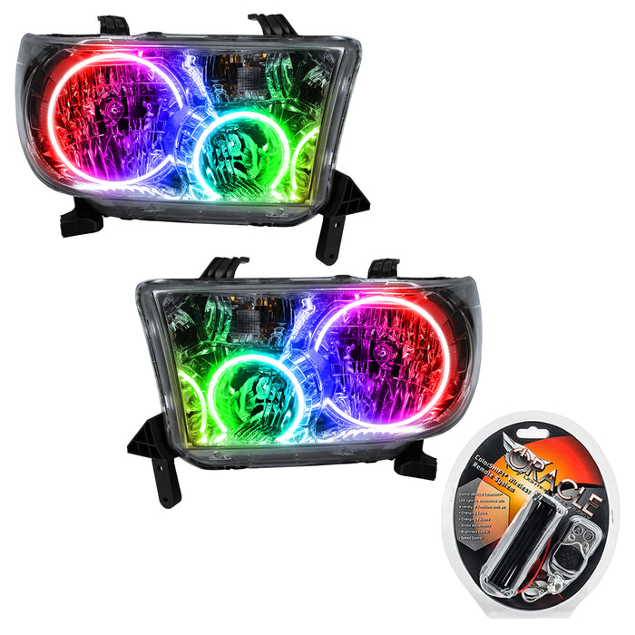 2008-2016 Toyota Sequoia Pre-Assembled Halo Headlights with RF Controller.